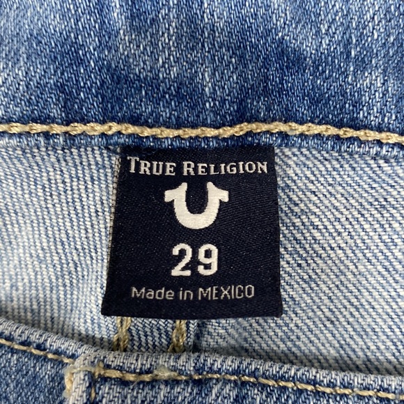 True Religion Colette High Rise Tapered Skinny Waterfall Wash Ripped size 29 - Picture 2 of 16